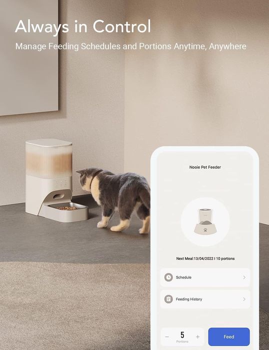 Nooie NPF01 Inteligentny podajnik karmy dla psów i kotów