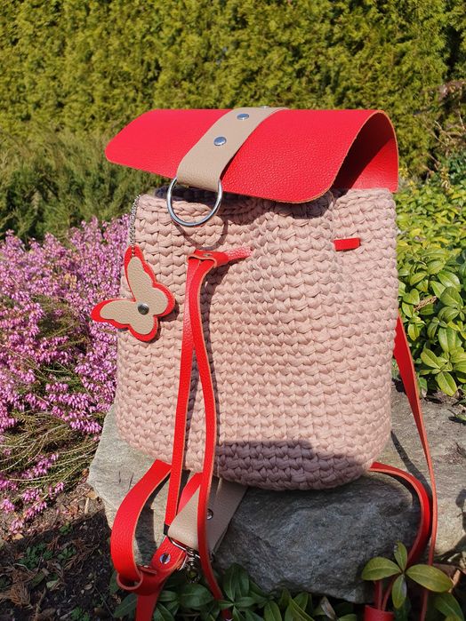 Sprzedam plecak własnoręcznie robiony na szydełku  - handmade