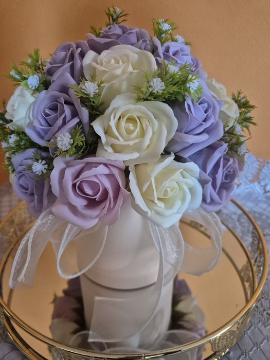 Bukiet mydlanych kwiatów