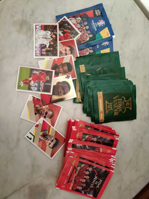 Saquetas cromos Futebol antigos