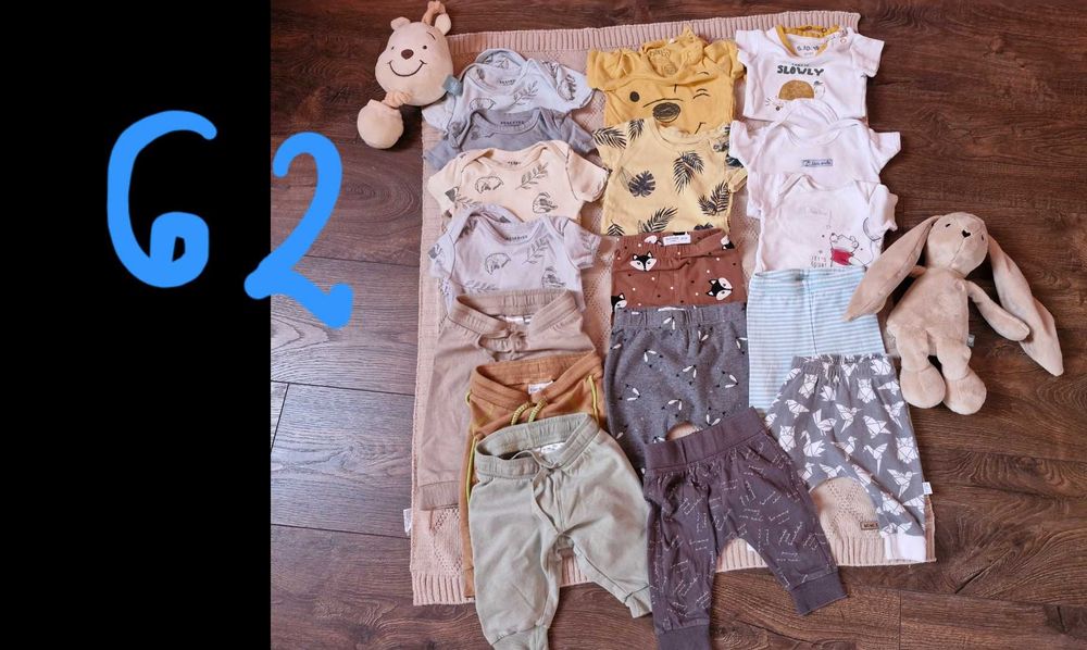 Ubrania dla chłopca/wyprawka rozm.62/68 Reserved, H&M i inne