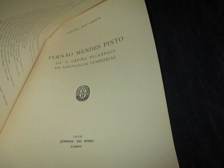 Livro Fernão Mendes Pinto ou a Sátira Picaresca da Ideologia Senhorial