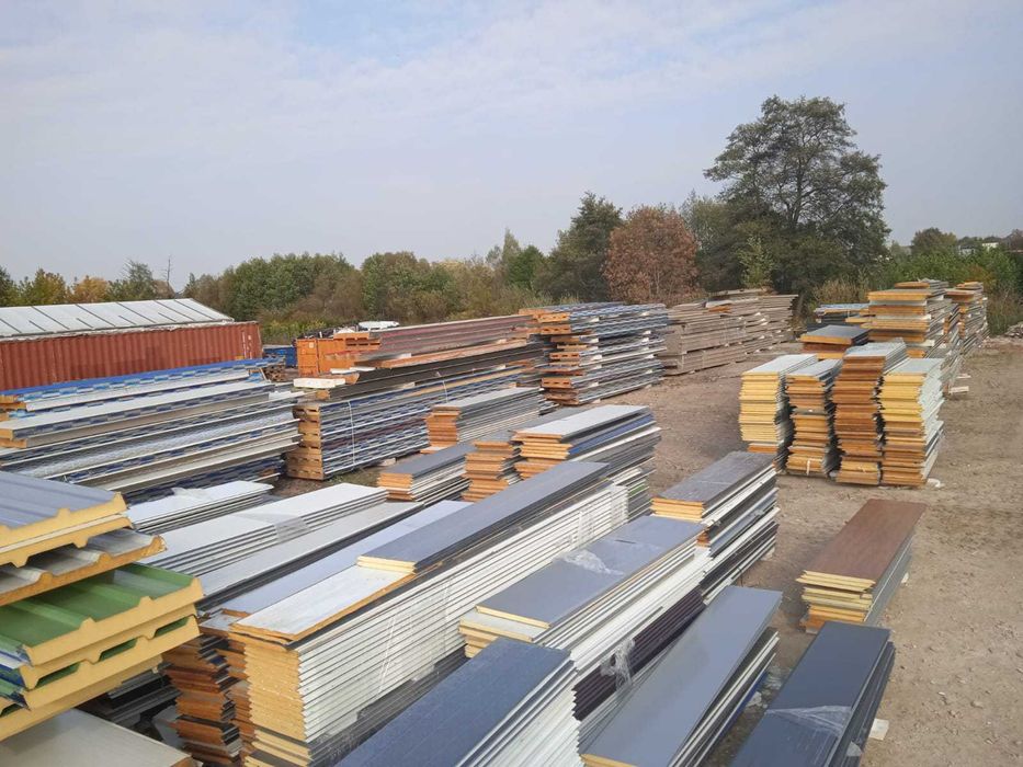 Płyty warstwowe  PIR, PPOŻ, I i II gatunek, blacha płaska