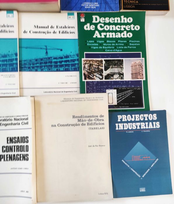 Lote 13 Livros Engenharia Civil / Construção Civil / Betão Armado LNEC ISEL IST