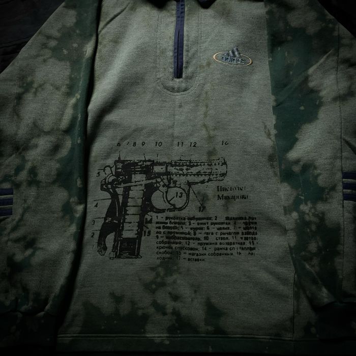 Vintage 90s Custom Acid Wash Adidas Pullover