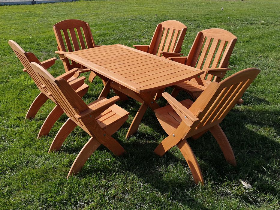 Komplet mebli ogrodowych, składane tarasowe balkonowe typ X lamel nr 2