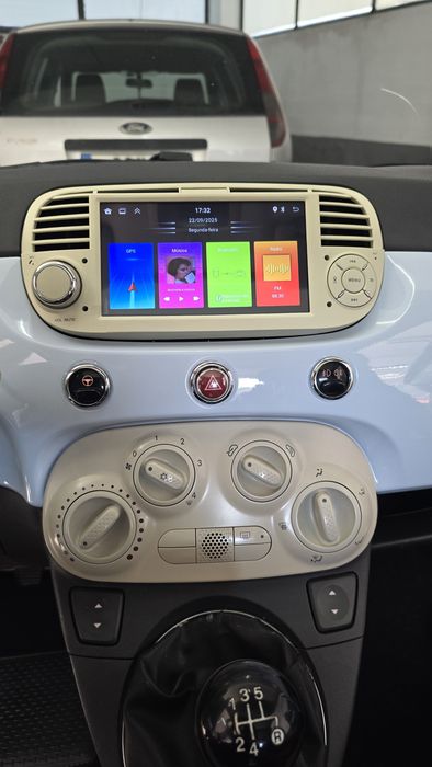 Rádio Android 14 com GPS Fiat 500 (Artigo Novo)