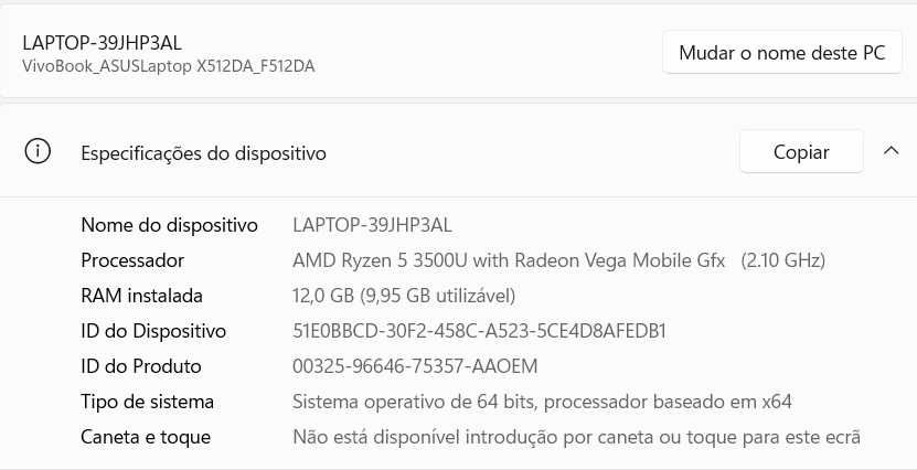 Portátil ASUS VivoBook