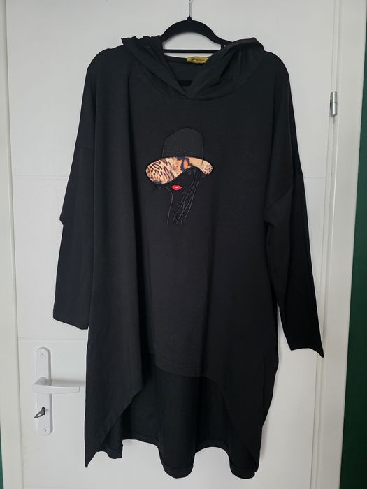 Womanary asymeteyczna bluza tunika plus  size xxxl 52 54