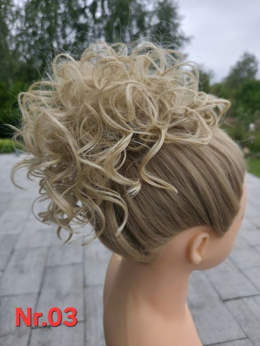 Koczek kręcony w kolorze szampański blond nr.03, włosy termiczne, jako