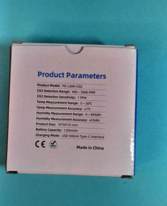 Комнатный датчик углекислого газа 3в1 гигрометр, термометр