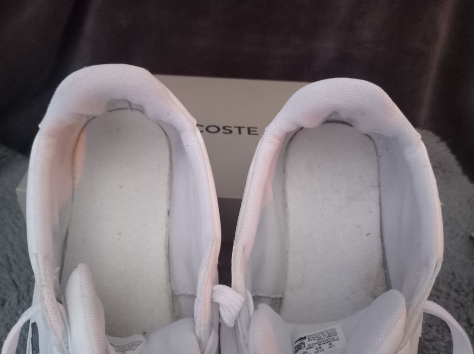 Buty Lacoste Chaymon rozmiar 43 białe skóra skórzane 28 cm super męski