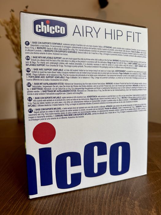 Marsúpio Chicco Airy Hip Fit Pebble – Novo, Selado na Embalagem