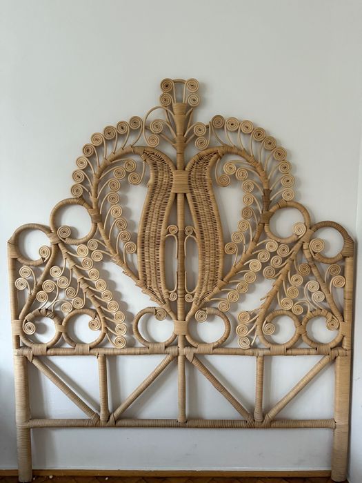 Zagłówek bohoswing rattan