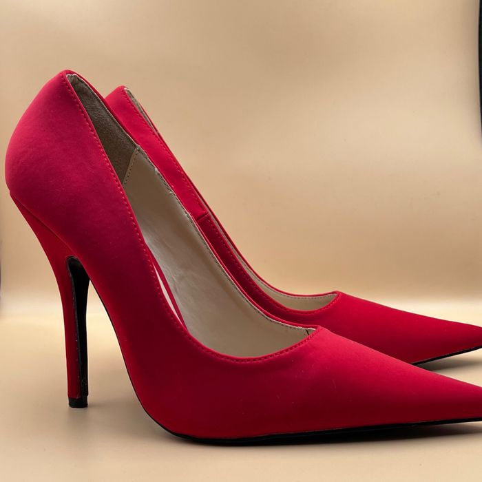 Вечерние Туфли лодочки красные на шпильке