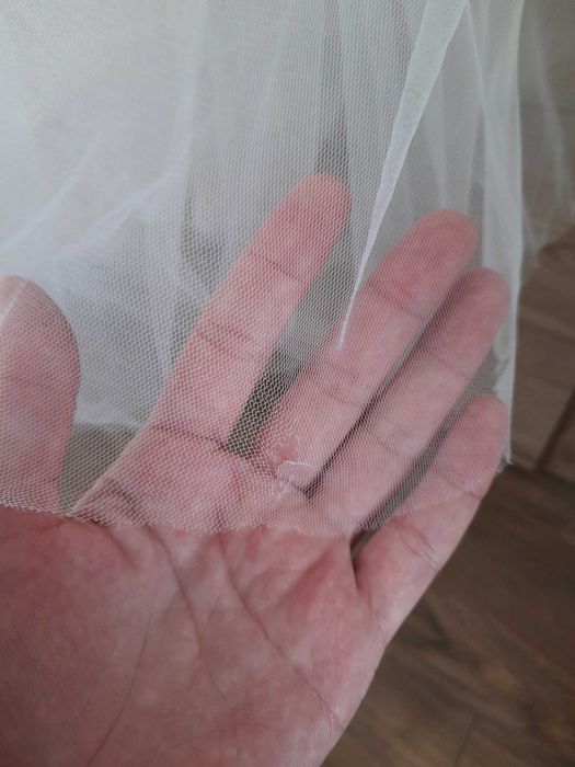 Suknia ślubna boho glamour - tiul, kryształki, krój literka A