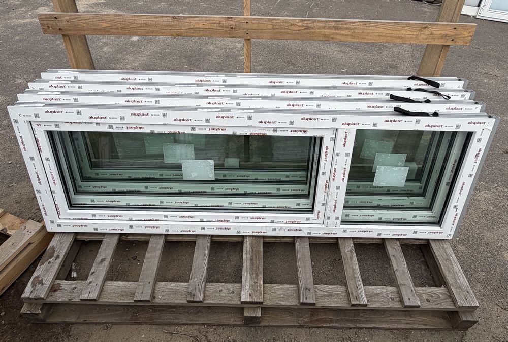 Okna PCV nowe Aluplast 66x204, 96x204 - kilka sztuk!