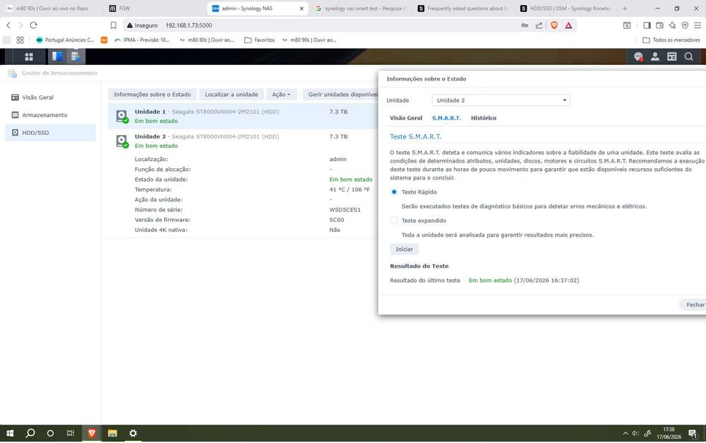 NAS Synology DiskStation DS723+ 2 baías 16T