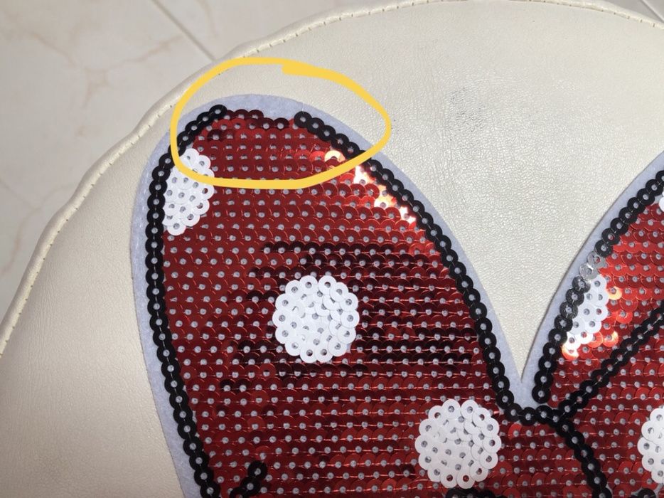 Laço da Minnie - Aplique em lantejoulas (novo)