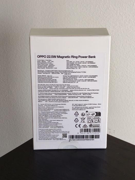 OPPO 10000mah 22.5W Magnética Powerbank Bateria Portátil