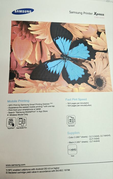 Drukarka kolorowa Samsung C480W WIFI  laserowa skaner ksero sieć NFC