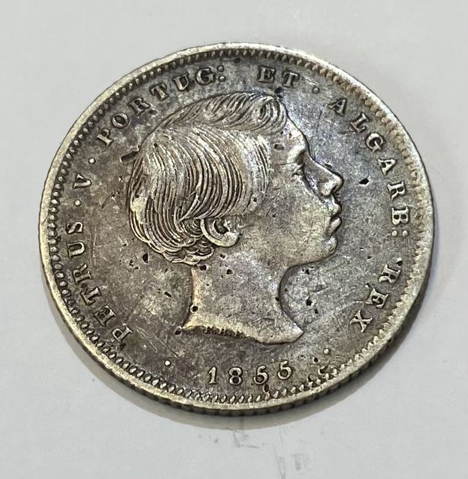 Moeda 200 Reis D PEDRO V 1855