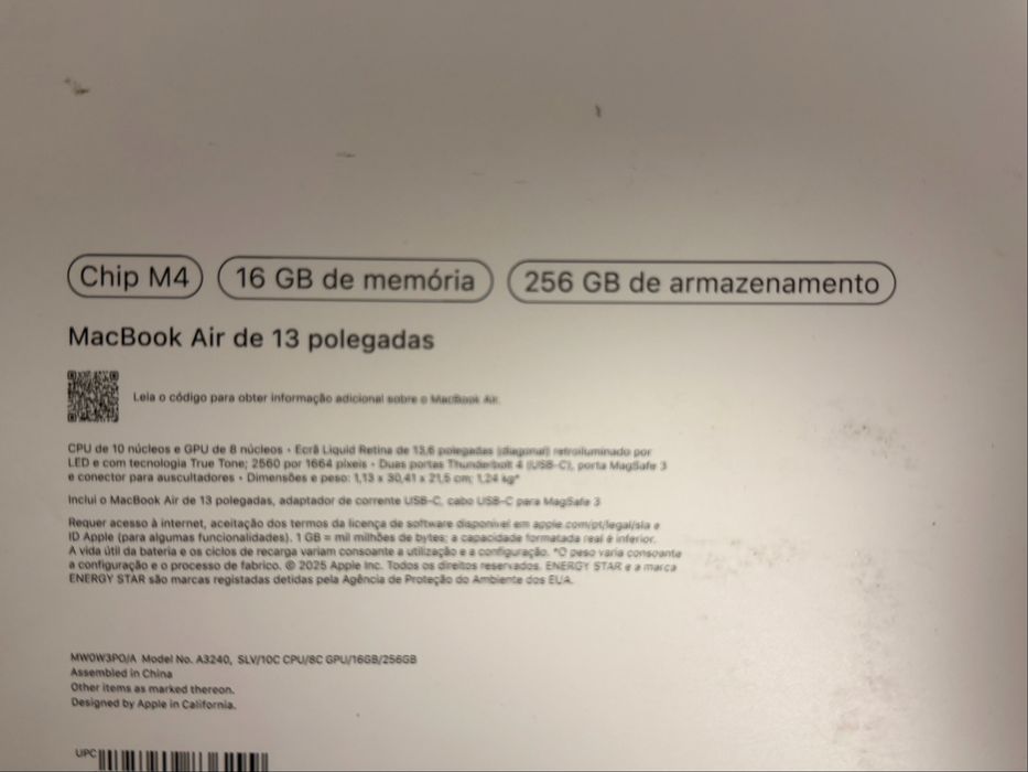 Apple Macbook M4 Novo NUNCA USADO