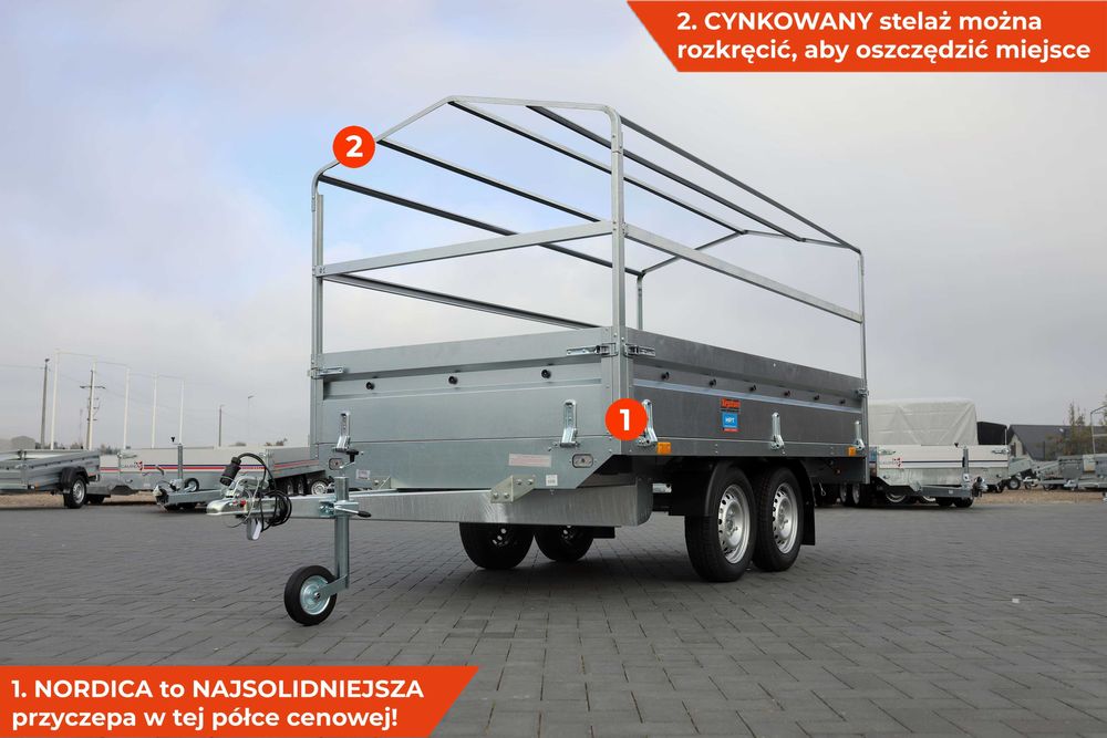 Przyczepka z plandeką koła pod spodem Neptun Nordica 302 x 151 x 40 FV