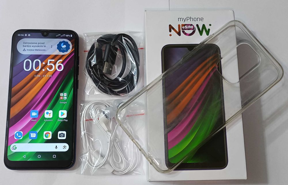 myPhone Now eSIM 4GB/64GB Android 10 100% sprawny -ideał FOLIA + 2x SZKŁO