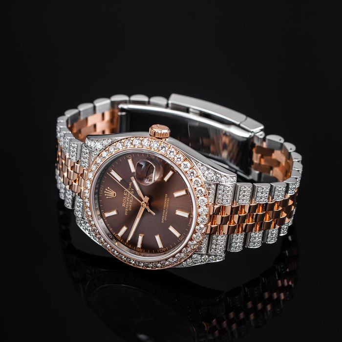 ICED Rolex Datejust 41 tarcza czekoladowa
