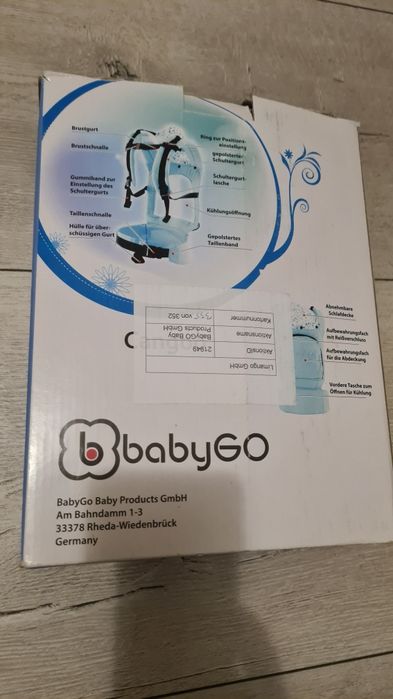 Ergonomiczne Nosidełko BabyGO Cangoo | Kolor Czerwony | Stan Idealny