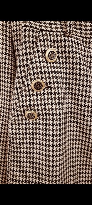 Zara garnitur w stylu old money w pepitkę komplet marynarka + szorty spodenki