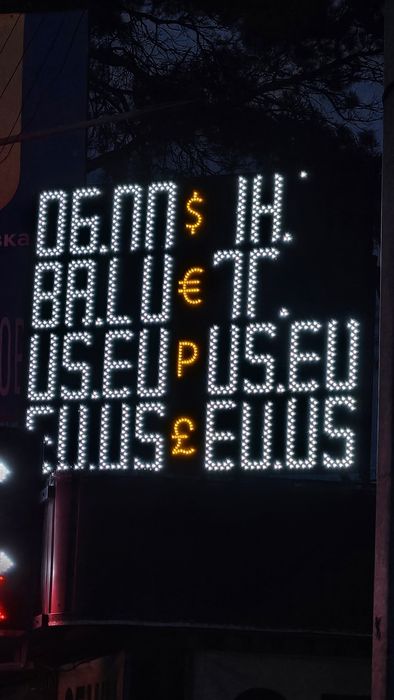 Цифрове табло валют для банків, обміну валют