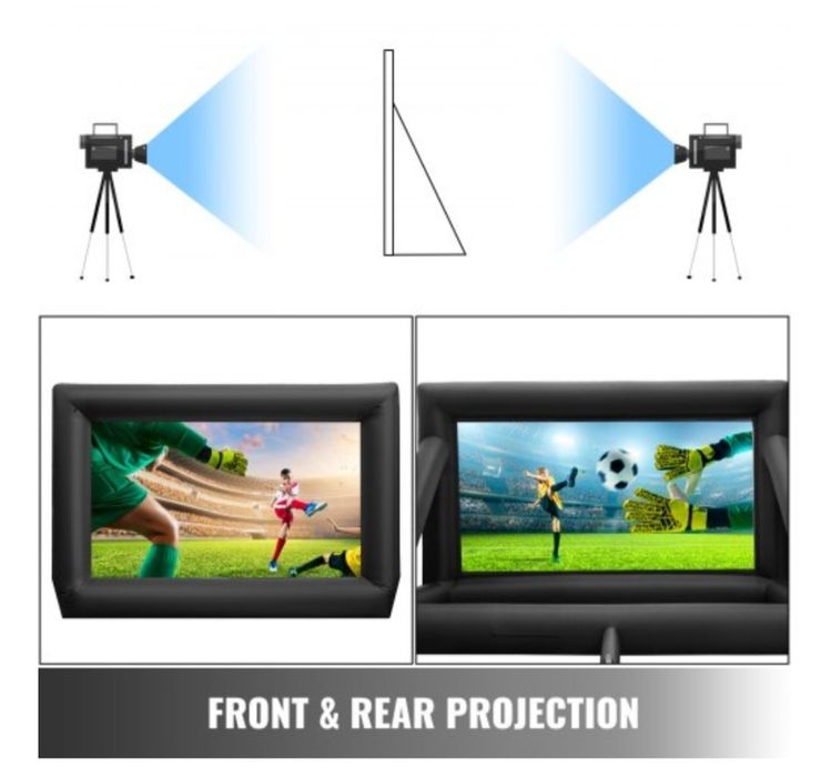 Tela de projetor portátil 3D externa para teatro ao ar livre