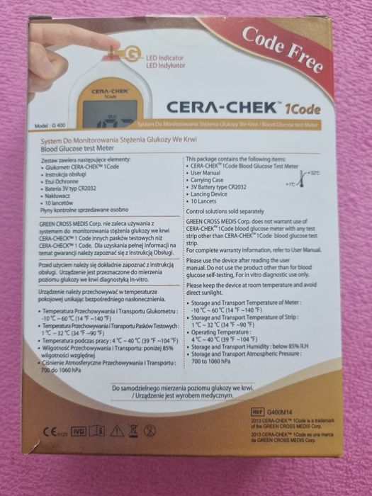 Glukometr Cera-Chek 1Code