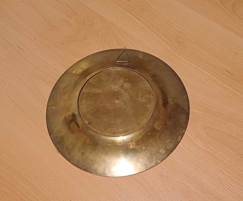Prato Latão Pintado (Peça Linda)