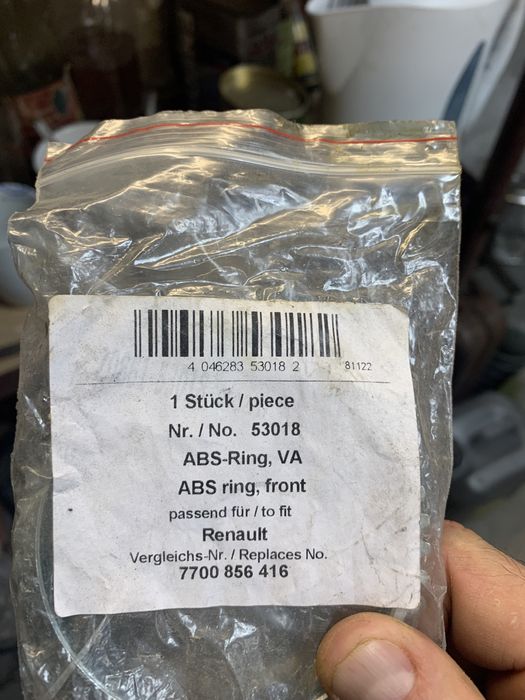 кольцо abs renault