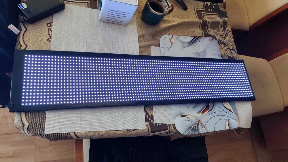 Elastyczny panel wyświetlacz LED Matrix  reklama 19x90 cm