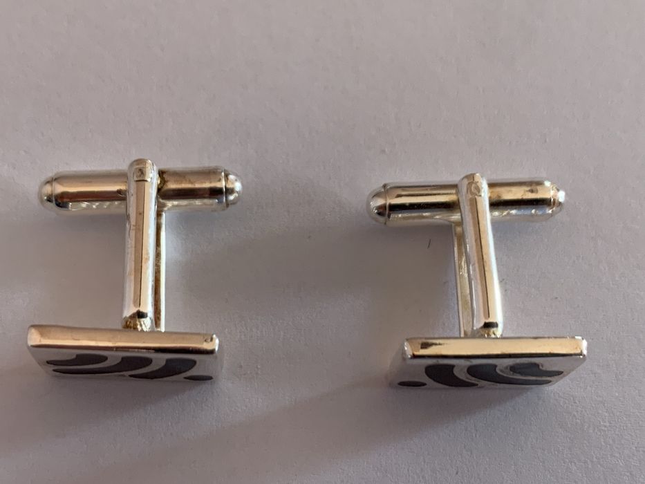 Super prezent! męskie Srebrne spinki do koszuli