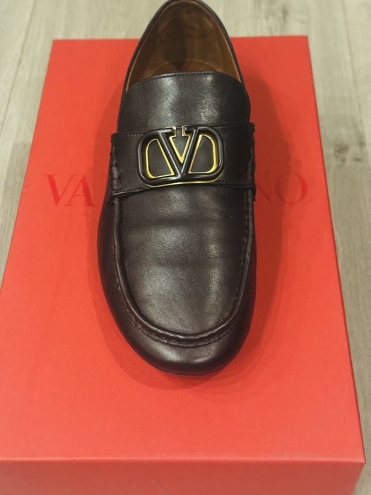 VALENTINO Чорні шкіряні лофери VLogo Signature