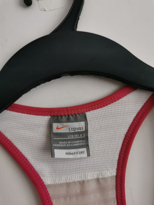 Nike bluzka bez ramiączek +top damska logowana sporotwa L