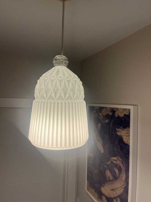 Dwie lampy sufitowe wiszące białe Ikea Vanadin Biały