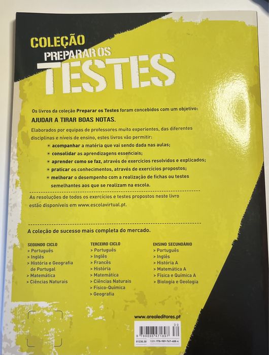 Caderno de preparação para os testes de matemática