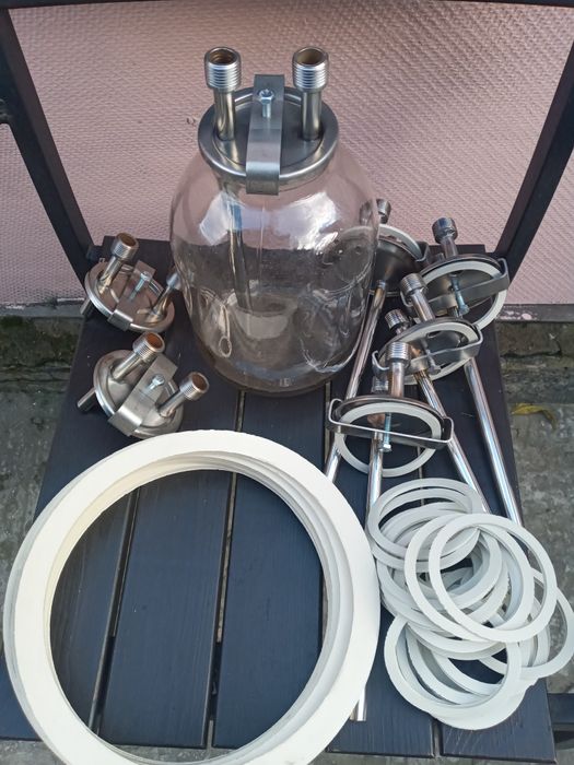 Сухопарник барботер с резьбами 1/2 нержавейка пищевая