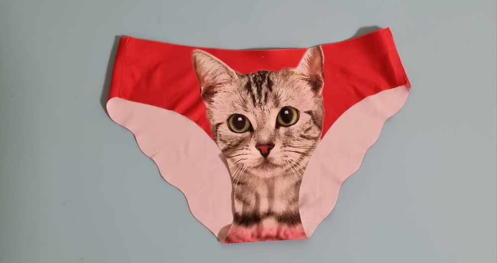 Женские трусики с котом