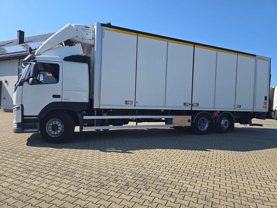 Volvo FM 410  Volvo FM410 chłodnia,oś sketna,otwierany bok,23 pal,winda,rozst 6,0 ,