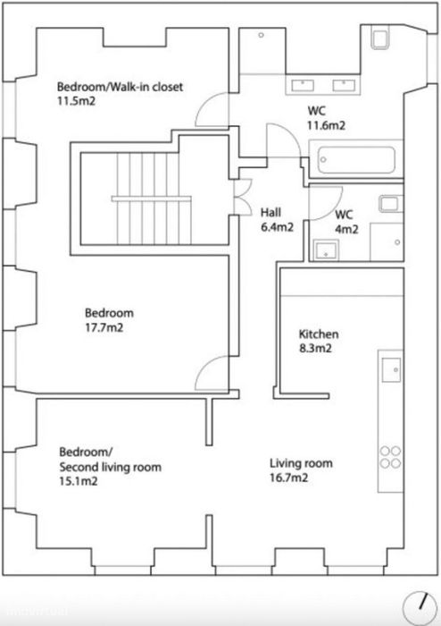 Apartamento T2 com vista, Castelo, Lisboa
