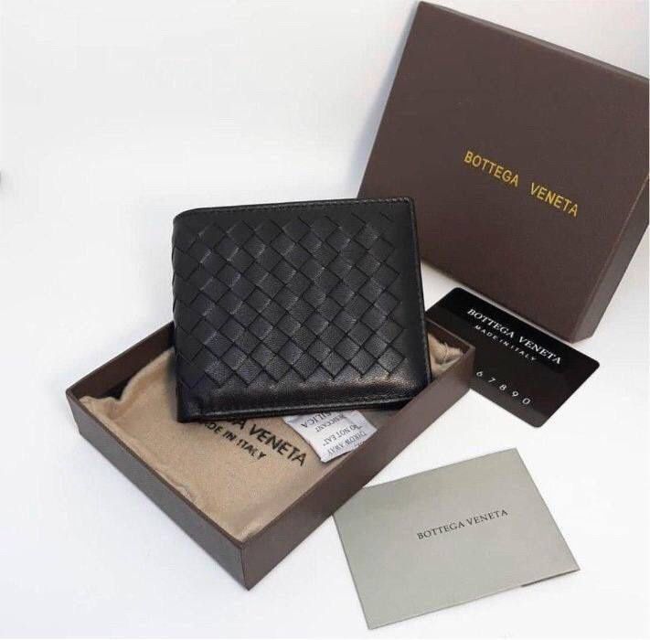 Кошелек кожаный bottega Veneta чоловічий шкіряний гаманець ботега