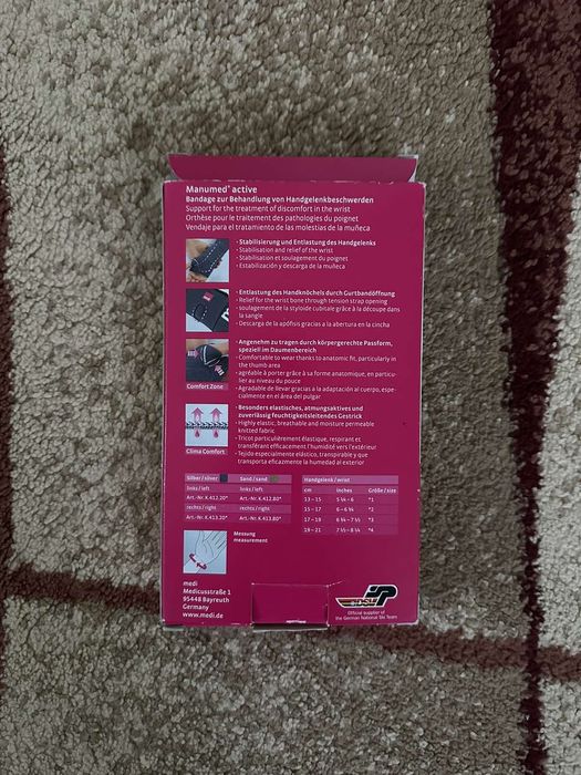 Бандаж для зап'ястя MEDI Manumed active