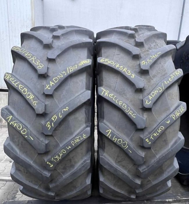 2x 650/75R38 Trelleborg TM900 High Power